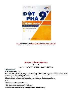 Đột Phá 9 - Tuyển sinh vào Lớp 10 mônTiếng Anh - Hà Thị Như Hoa